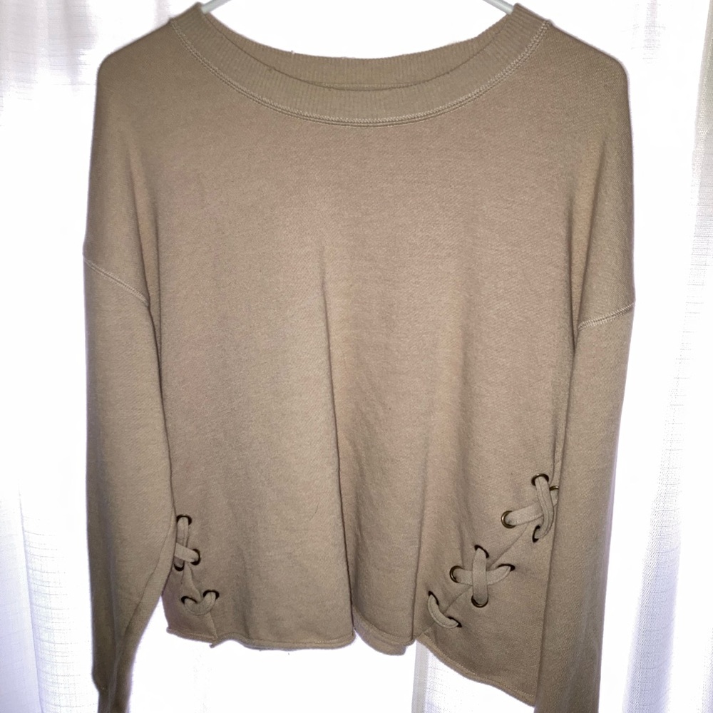 Aerie Tan Crewneck (slightly cropped)